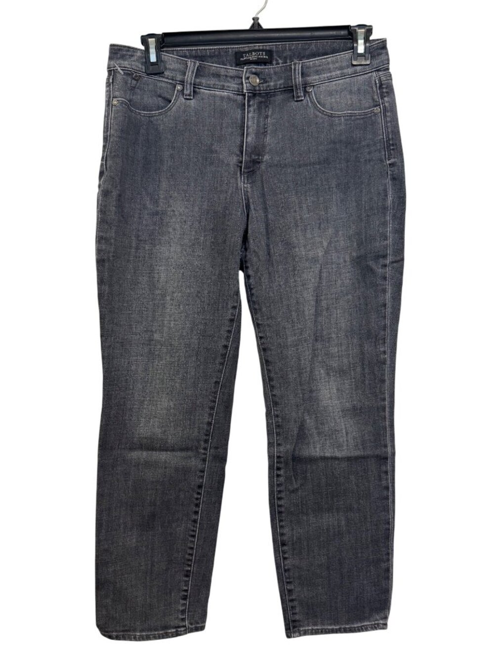 Talbots Flawless Five-Pocket Gray Denim Jeans Petite Size